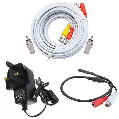 5M Add On High Gain Audio Covert Microphone Kit For CCTV Camera Security System • £14.49