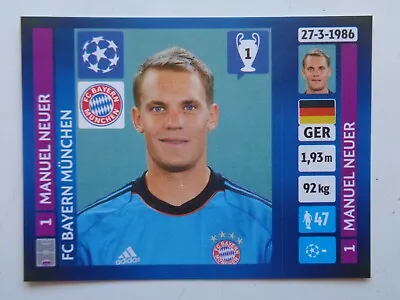 Manuel NEUER  # 225 STICKERS UEFA CHAMPIONS LEAGUE PANINI 2013-14  Qty • $0.99