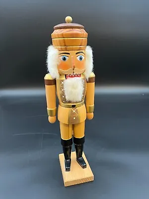 Vintage Erzgebirgisch Volkskunst Nussknacker Nutcracker German 13  Gold No Box • $49.99