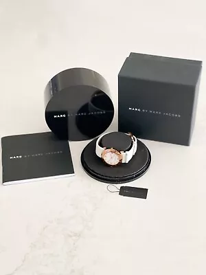 Marc By Marc Jacobs White Leather And Rose Gold Watch • $109.99