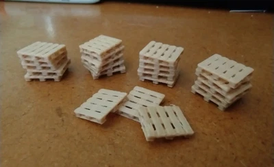 £3.99 • Buy Real Wood Pallets Model Railway Scenery 00 Gauge Euro Pallet Ready Made 23 Pack