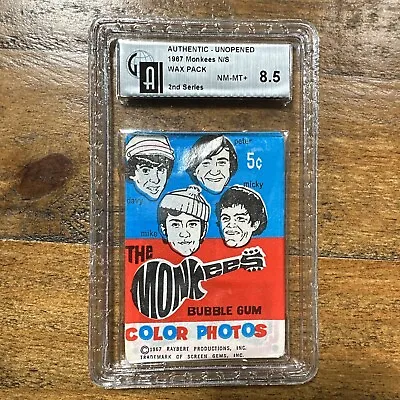 1967 Monkees 2nd Series Card Wax Pack (graded Gai 8.5) Mint • $150