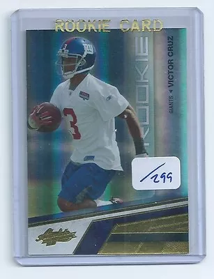 Victor Cruz 2010 Absolute Memorabilia Rookie Card #103 Numbered Out Of 299 • $9.95