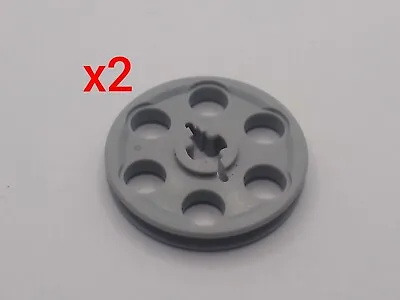 Bulk Lego Part X2 - Technic Wedge Belt Wheel Pulley Light Grey - 4185 *L015* • $2.50