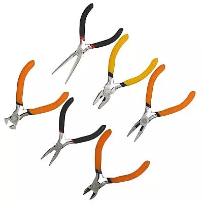 £4.19 • Buy Mini Pliers Precision Jewellery Craft Long/Bent Nose End/Side Cut Pliers Set