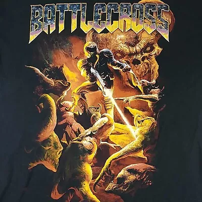 Battle Cross T-Shirt Black Size L Extreme Metal Canton Michigan • $17.99