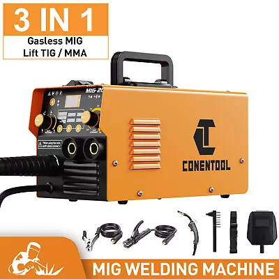 3IN1 220V Welding Machine DC IGBT Inverter Auto Feed MMA MIG TIG Gasless Welder • £86.99