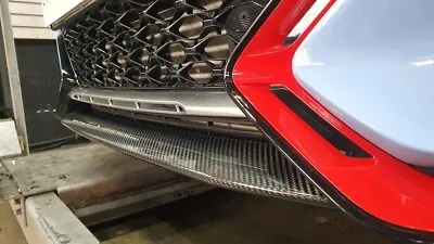 GENUINE Carbon Fiber Front Bumper Overlay 2019 2020 2021 2022 Hyundai Veloster N • $195
