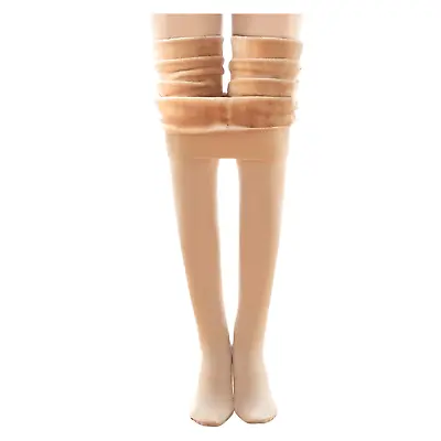 £5.99 • Buy Women's Winter Warm Tights Fleece Lined Thick Thermal Nude Colour