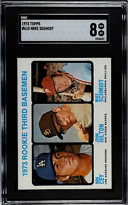 1973 Topps Mike Schmidt #615 (RC) SGC 8 NM-MT (Investment Grade) • $1050