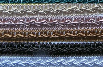 Quality 12 Mm Decorative Trim Silky Tape Braid Craft Upholstery Gimp Cord Sewing • £1.29