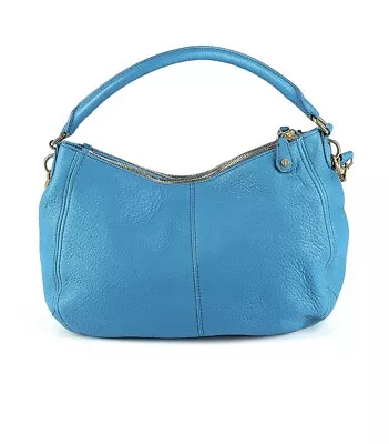 J.Crew 100% Leather Biennial Hobo 89715 Teal Blue Turquoise NWT • $80