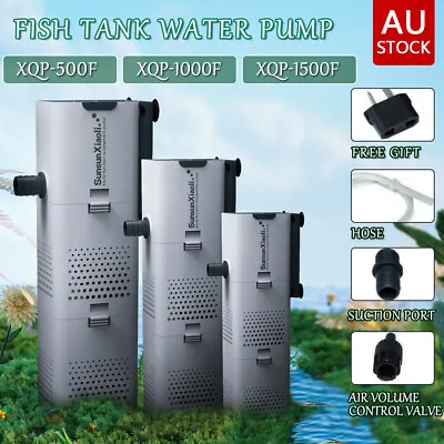 $17.99 • Buy ECO 3 In 1 Fish Tank Aquarium Submersible Water Power Filter Pump 500-1500L/H AU