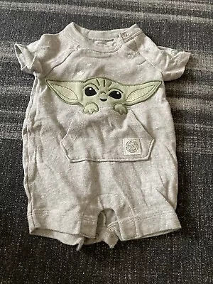 Baby Gap 0-3 Months Yoda Short Sleeve Bodysuit Star Wars Unisex • £8