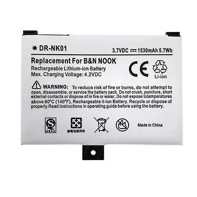 1530mAh Battery Fits For Barnes & Noble NOOK 005/ BNRZ1000/ Classic/ 1st Edition • $23.99