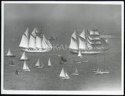 Real Photo -Tall Ships Race FALMOUTH 1966. Flying Clipper Mercator HMS Jewel • £4