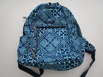 Vera Bradley Campus Backpack Day Pack Blue Tapestry • $35