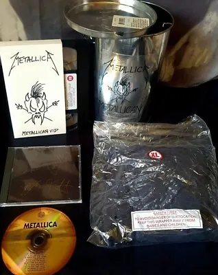 Metallica Fan Can #1 Metallican Black Album VHS T-Shirt Tin Box Set Limited • £273.98