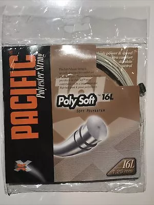 Pacific Polysoft 16L Set Soft Polyester Tennis String 41’ Cream • $18.99