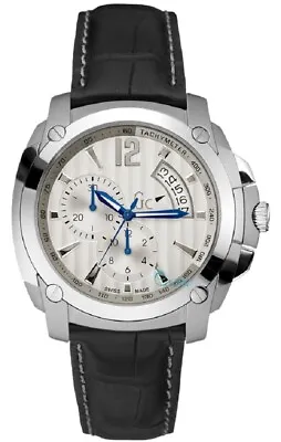 New Authentic Gc Guess Collection X78003G1S Black Leather StrapWhite Dial Watch  • £238.16