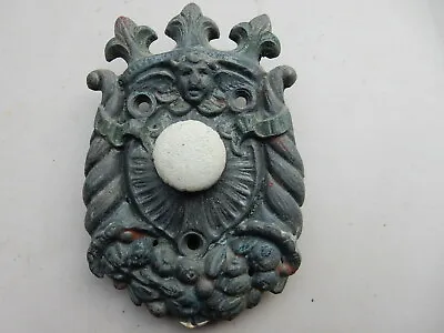 £57.50 • Buy Old Doorbell Vintage Salvage Victorian Hardwear Door Bell Metal Gothic Push Butt