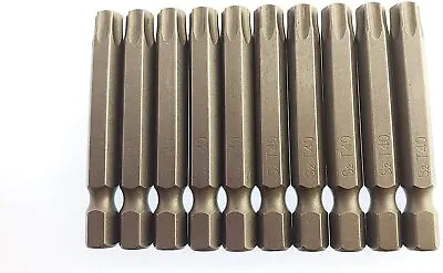 Torx T40S T40 Security Screwdriver Drill Insert Power Bit 10 Pack With Hole • $9.99
