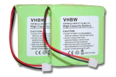 £12 • Buy 2x Batteries For BT Verve 450 Red / Verve 450 Single / Verve 450 Twin