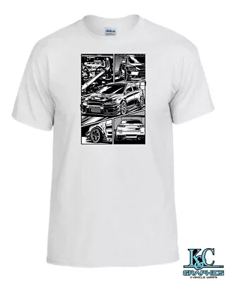 JDM Mitsubishi Evolution Comic T Shirt 029 • $17.95