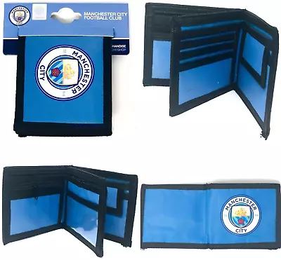 Manchester City Fc Crest Pocket Money Wallet Coin & Credit Card Holder Photo Id • £12.65