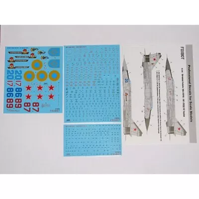 FOXBOT 48-035T Scale 1:48 Decals Ukrainian Foxbats: MiG-25PDS And Stencils • $25.99