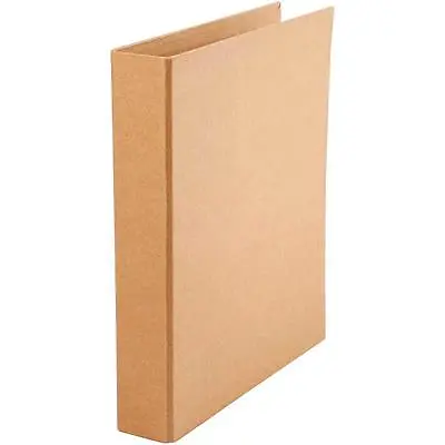 1 X Plain Brown Ring Binder Folder Craft Paper Mache Make Your Own Decoration • £11.99