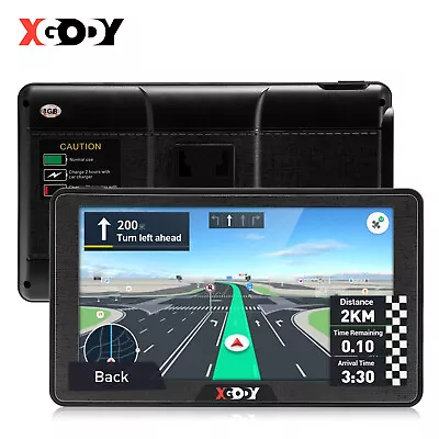 XGODY GPS Navigation For Car Latest 2024 Map 7'' Touch Screen Real Voice Spoken • $52.99