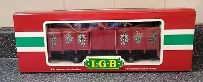 LGB Train 40217 Red Christmas Gondola Train Present G Scale Original Box Germany • $109