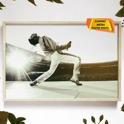 $199.99 • Buy Freddie Mercury Queen Band Concert B&W Reprint Photo Poster Canvas Metal Prints