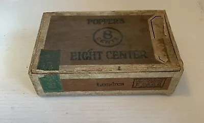 Poppers Eight Center Cigar Box 1917 Tax Stamp 8 Cents E. Poppers & CO New York • $49.95