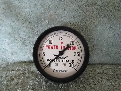 Vintage NOS Bendix Air Pressure Demonstrator Gauge Power Brake 0-30 Barn Fresh • $125