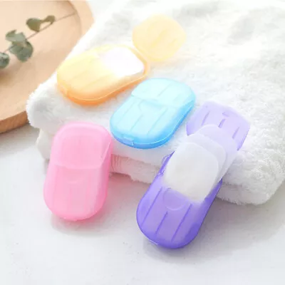 20~100PCS Portable Washing Slice Sheets Hand Bath Scented Foaming Paper Soap UK • £1.81