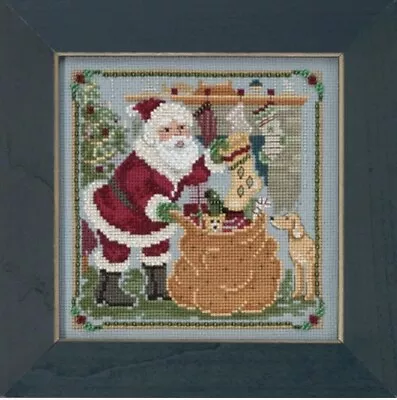 MILL HILL Cross Stitch Beads Kit ST NICK QUARTET A Jolly Old Elf 5.25  Christmas • $12.95