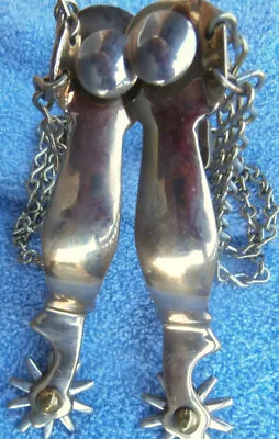 Vintage Brass Youth/Ladies Size Brass Horse Spurs W/ Heel Chains • $85