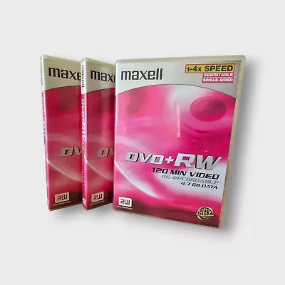 3x Maxell DVD+RW Re-Recordable Discs • £3.99