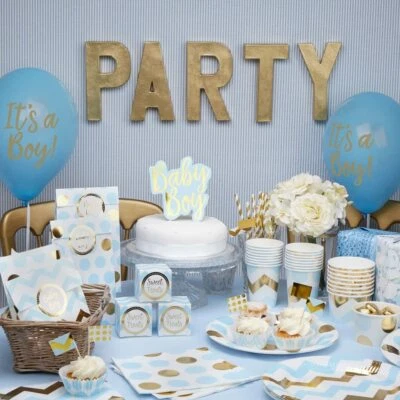 £4 • Buy Baby Shower Party, Boy, Announcement Cards, Balloons, Stickers, Guest Book, 