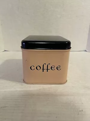 Vintage Retro Mid Century Pink / Black Square Coffee Kitchen Canister HARVELL • $20