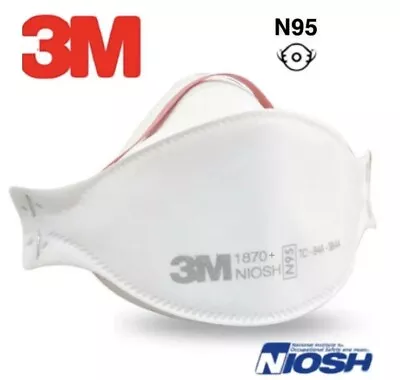(20 Pack) 3M Aura 1870+ N95 Mask NIOSH Particulate Respirator & Surgical Masks • $12.80