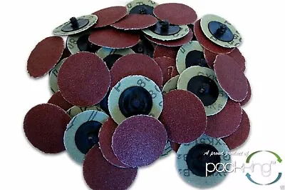 50 Pc 2 Inch Roloc Discs 80 Grit R Type Sanding Roll Lock - Rogue River Tools • $18.49