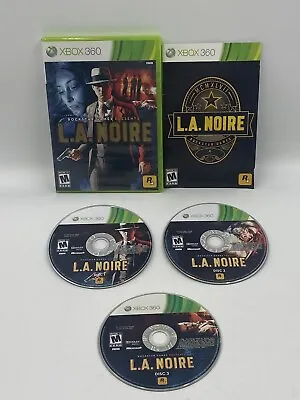 LA Noire (Microsoft Xbox 360 2011) CIB Complete With Manual 3-Discs Good Used • $5.99