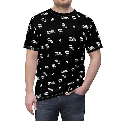 Karl Lagerfeld T-shirt Monogram Black Inspired Tee Shirt Jersey  • $38.02