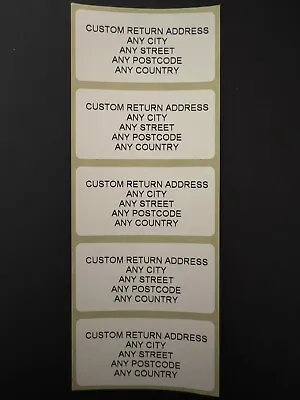 £1.99 • Buy Custom Personalised Self Adhesive Return Address Labels Printed Black