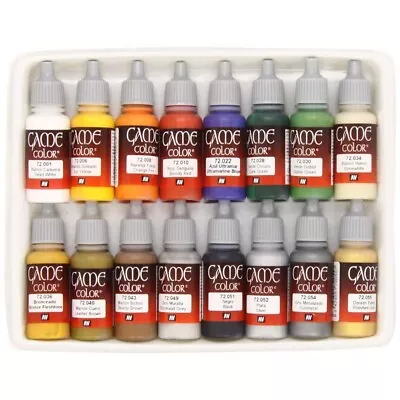 Vallejo Game Color Intro Paint Set Of 16 Acrylic Colors For Models & Miniatures • $53.41