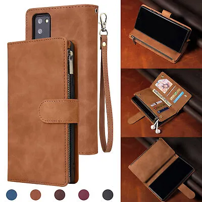 $16.91 • Buy Zipper Leather Wallet Card Case For Samsung S22 Ultra S21 FE S20+S10S9S8 Note 20