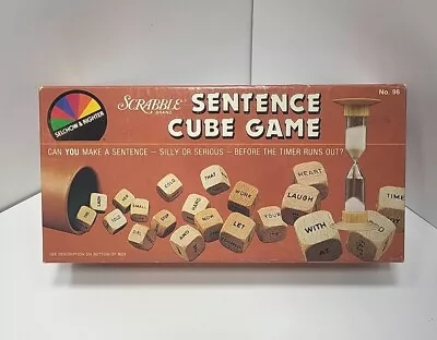 Vintage Scrabble Sentence Cube Game 1983 Selchow & Righter Games Complete • $11.99